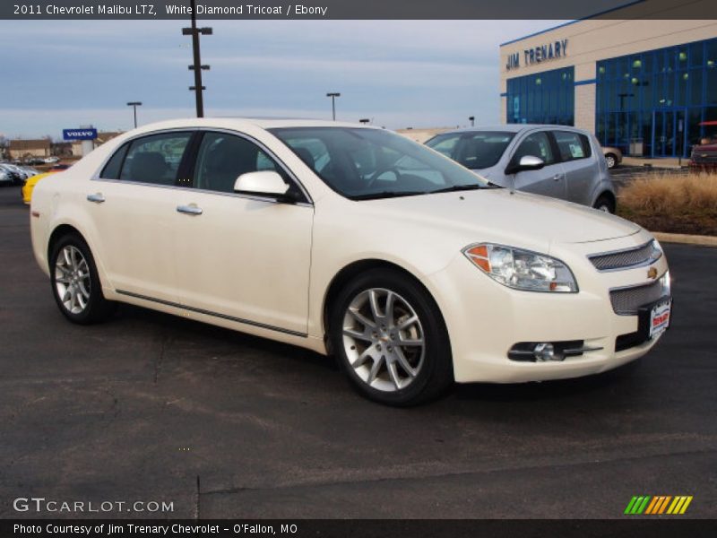 White Diamond Tricoat / Ebony 2011 Chevrolet Malibu LTZ