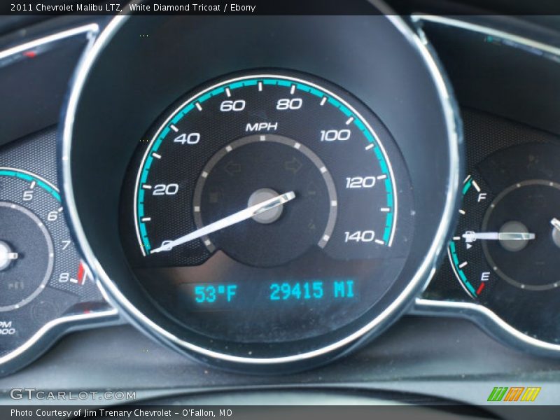 White Diamond Tricoat / Ebony 2011 Chevrolet Malibu LTZ