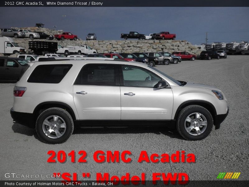 White Diamond Tricoat / Ebony 2012 GMC Acadia SL