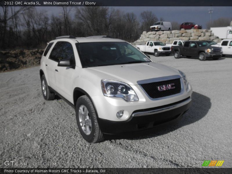 White Diamond Tricoat / Ebony 2012 GMC Acadia SL