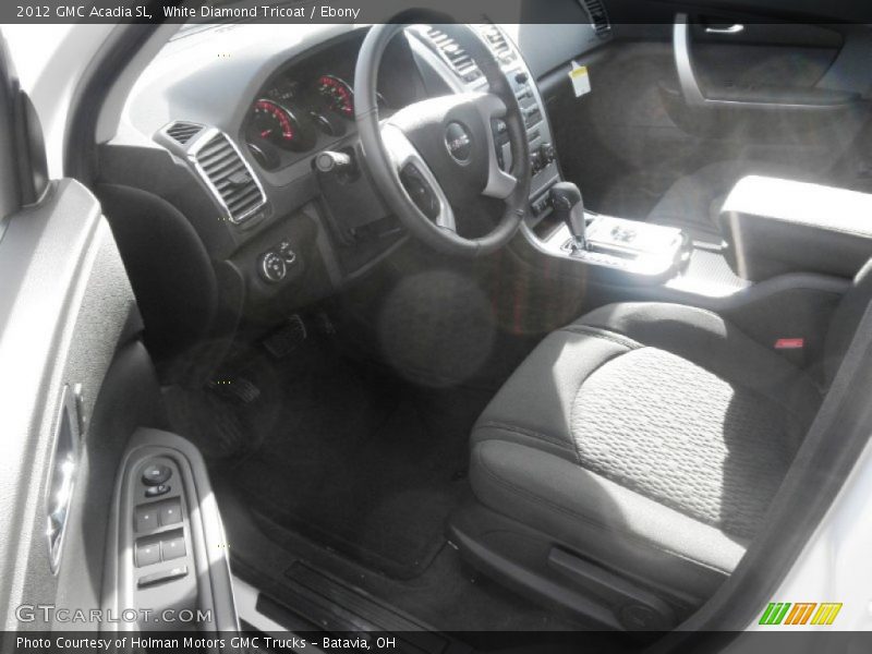 White Diamond Tricoat / Ebony 2012 GMC Acadia SL