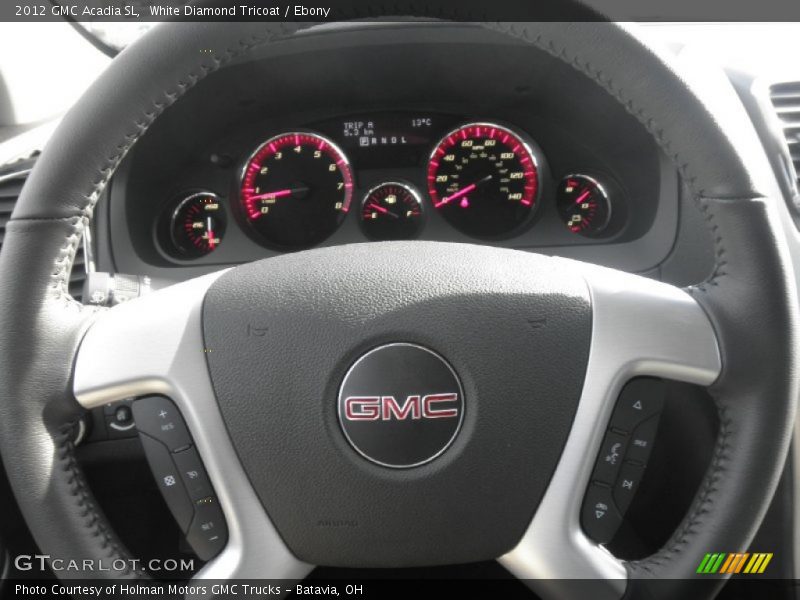 White Diamond Tricoat / Ebony 2012 GMC Acadia SL