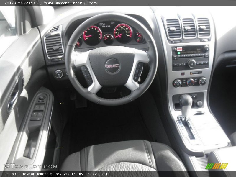 White Diamond Tricoat / Ebony 2012 GMC Acadia SL