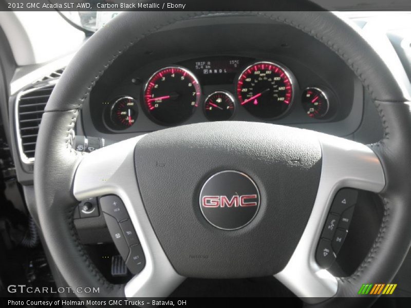 Carbon Black Metallic / Ebony 2012 GMC Acadia SLT AWD