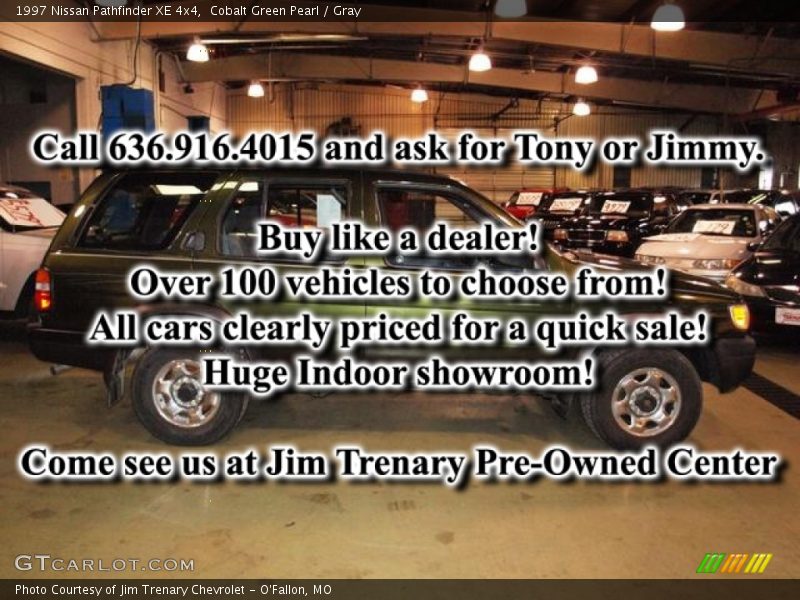 Cobalt Green Pearl / Gray 1997 Nissan Pathfinder XE 4x4