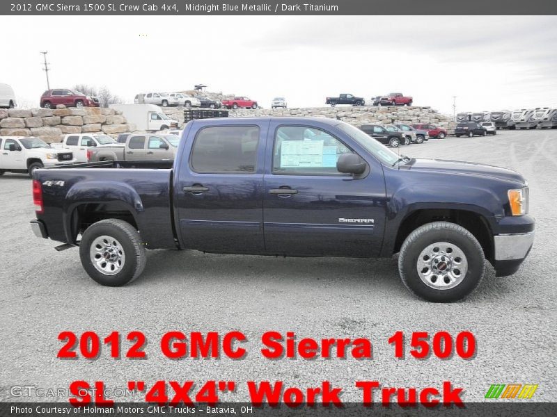 Midnight Blue Metallic / Dark Titanium 2012 GMC Sierra 1500 SL Crew Cab 4x4