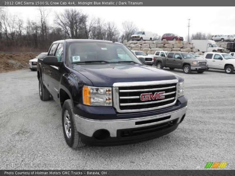 Midnight Blue Metallic / Dark Titanium 2012 GMC Sierra 1500 SL Crew Cab 4x4