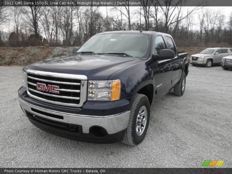 Midnight Blue Metallic / Dark Titanium 2012 GMC Sierra 1500 SL Crew Cab 4x4