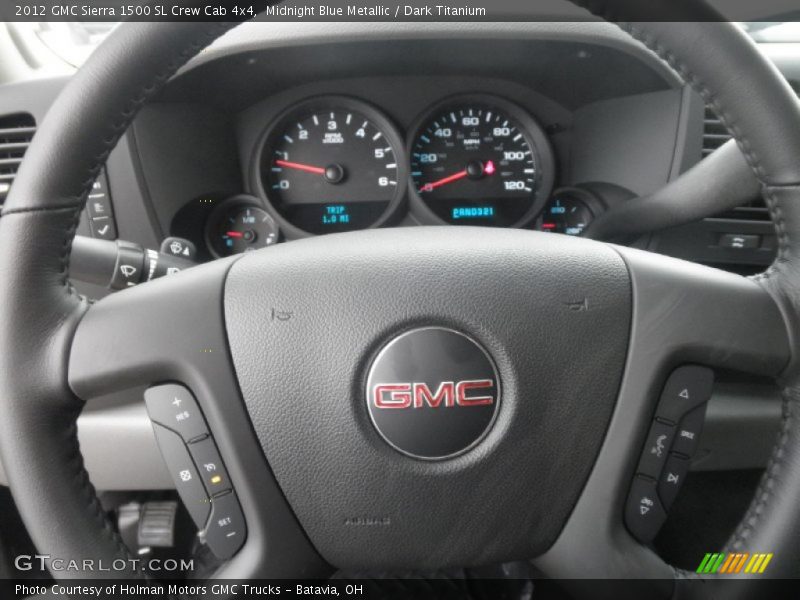 Midnight Blue Metallic / Dark Titanium 2012 GMC Sierra 1500 SL Crew Cab 4x4