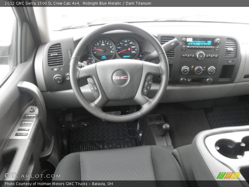 Midnight Blue Metallic / Dark Titanium 2012 GMC Sierra 1500 SL Crew Cab 4x4