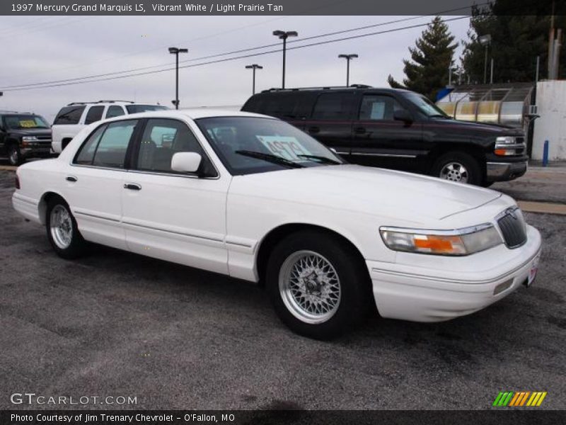 Vibrant White / Light Prairie Tan 1997 Mercury Grand Marquis LS