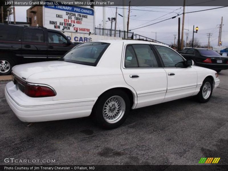 Vibrant White / Light Prairie Tan 1997 Mercury Grand Marquis LS