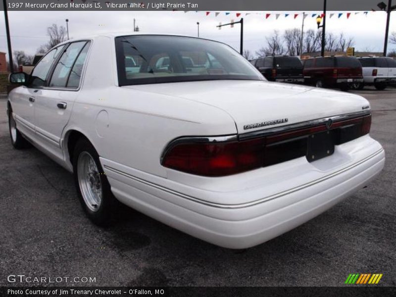 Vibrant White / Light Prairie Tan 1997 Mercury Grand Marquis LS