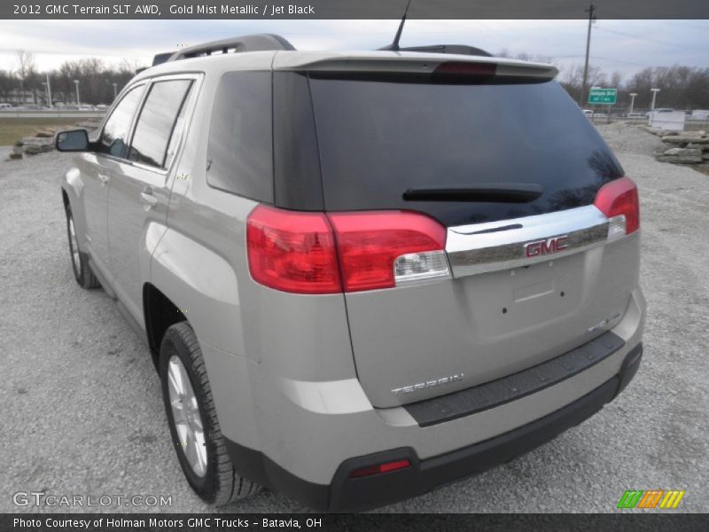 Gold Mist Metallic / Jet Black 2012 GMC Terrain SLT AWD