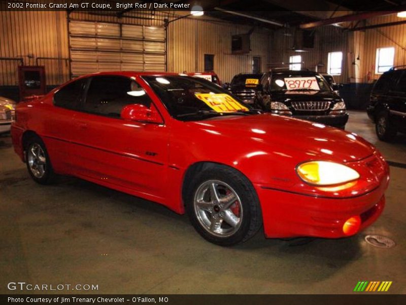 Bright Red / Dark Pewter 2002 Pontiac Grand Am GT Coupe