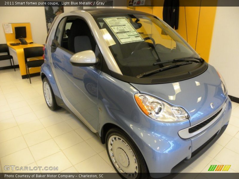 Light Blue Metallic / Gray 2011 Smart fortwo pure coupe