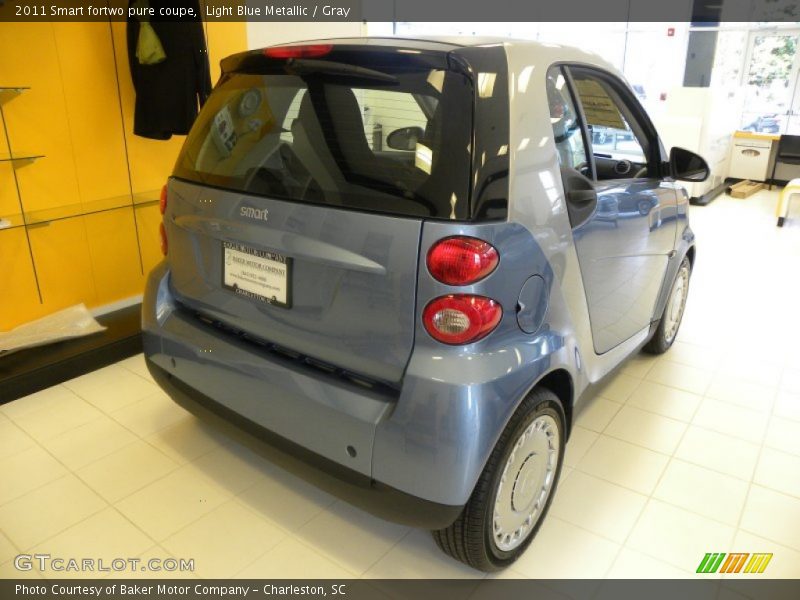 Light Blue Metallic / Gray 2011 Smart fortwo pure coupe