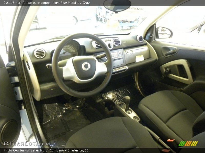 Light Blue Metallic / Gray 2011 Smart fortwo pure coupe