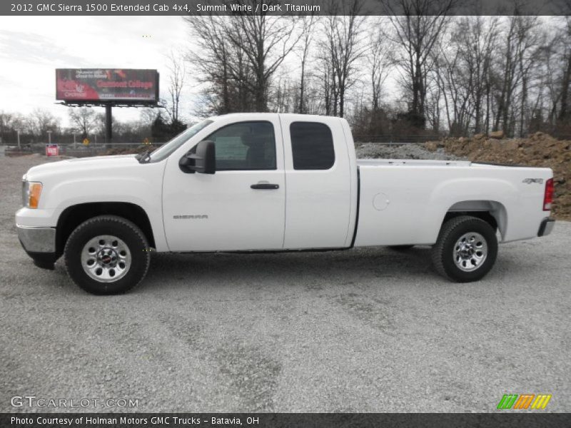 Summit White / Dark Titanium 2012 GMC Sierra 1500 Extended Cab 4x4