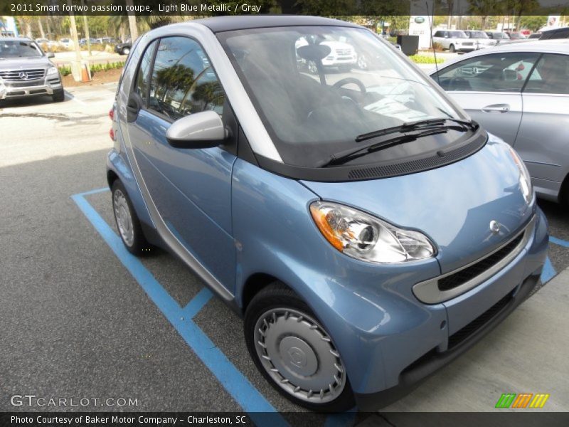 Light Blue Metallic / Gray 2011 Smart fortwo passion coupe