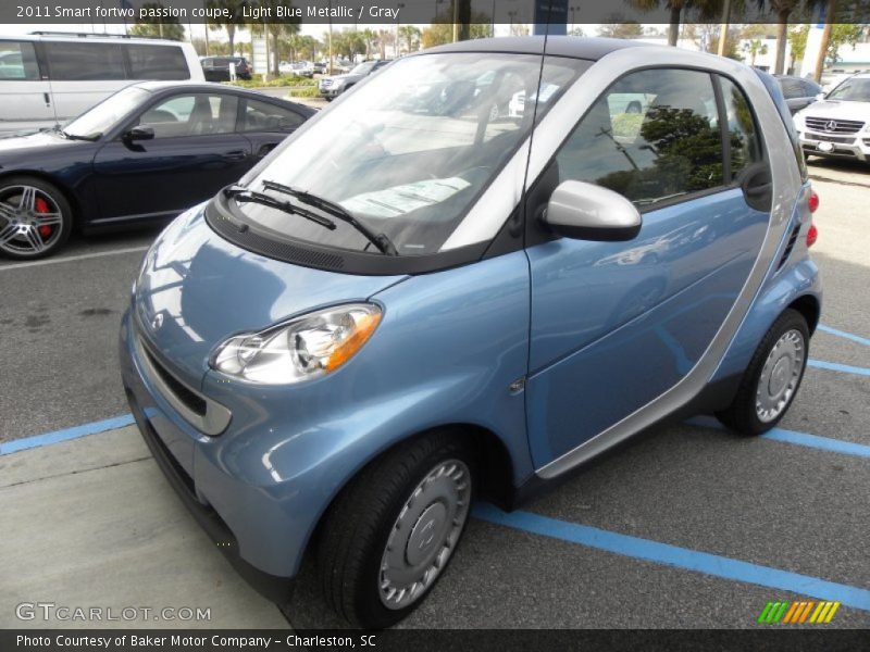 Light Blue Metallic / Gray 2011 Smart fortwo passion coupe