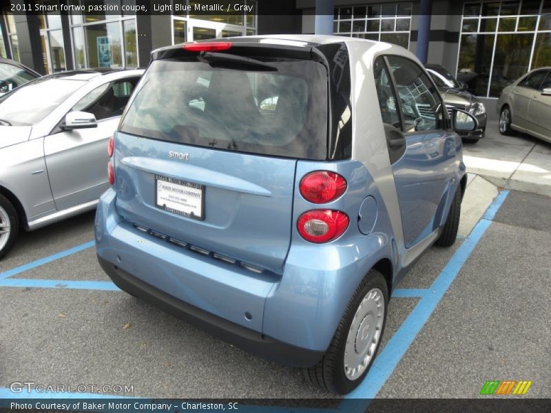 Light Blue Metallic / Gray 2011 Smart fortwo passion coupe