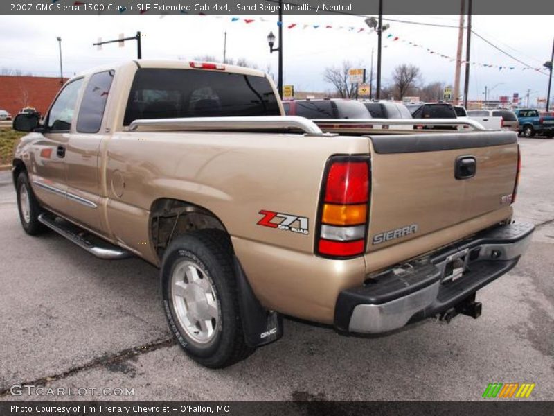 Sand Beige Metallic / Neutral 2007 GMC Sierra 1500 Classic SLE Extended Cab 4x4