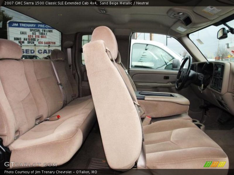 Sand Beige Metallic / Neutral 2007 GMC Sierra 1500 Classic SLE Extended Cab 4x4