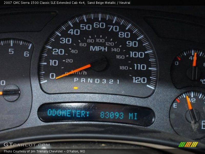 Sand Beige Metallic / Neutral 2007 GMC Sierra 1500 Classic SLE Extended Cab 4x4
