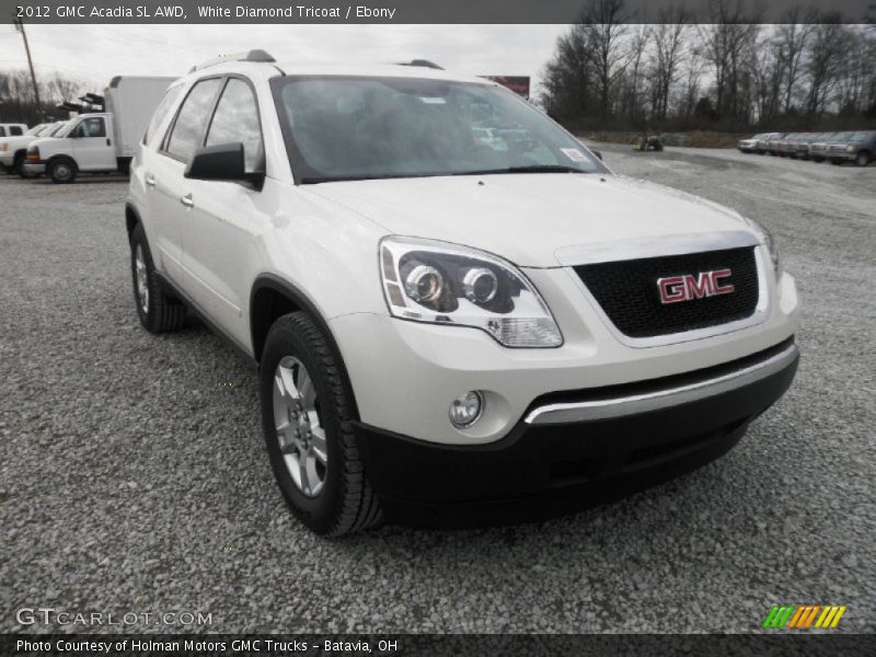 White Diamond Tricoat / Ebony 2012 GMC Acadia SL AWD