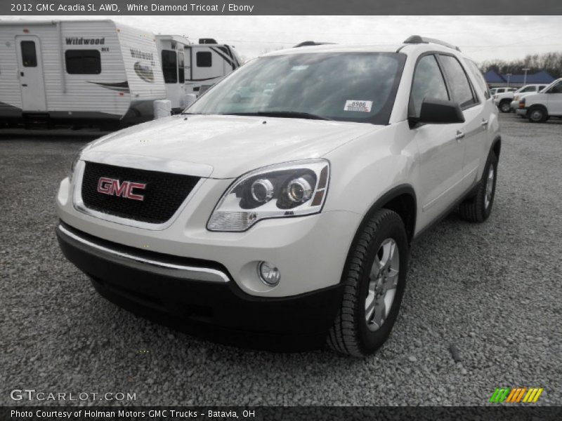 White Diamond Tricoat / Ebony 2012 GMC Acadia SL AWD