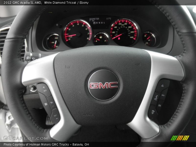 White Diamond Tricoat / Ebony 2012 GMC Acadia SL AWD