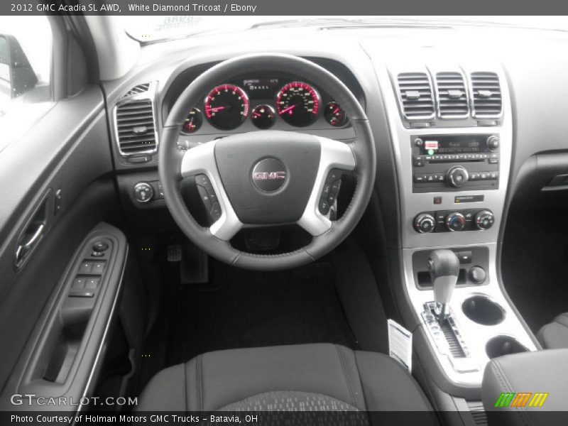 White Diamond Tricoat / Ebony 2012 GMC Acadia SL AWD