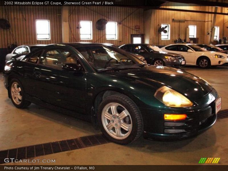 Sherwood Green Pearl / Black 2002 Mitsubishi Eclipse GT Coupe