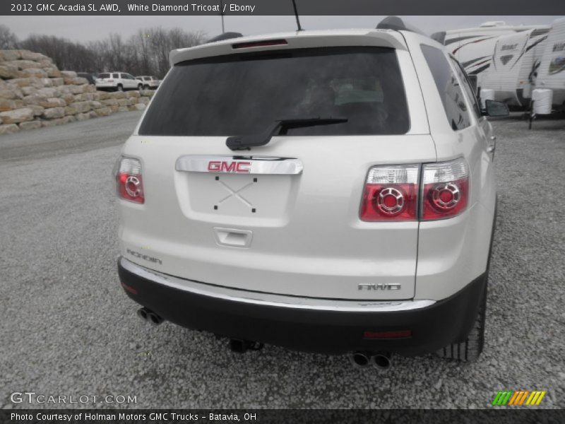 White Diamond Tricoat / Ebony 2012 GMC Acadia SL AWD