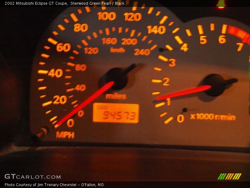 Sherwood Green Pearl / Black 2002 Mitsubishi Eclipse GT Coupe