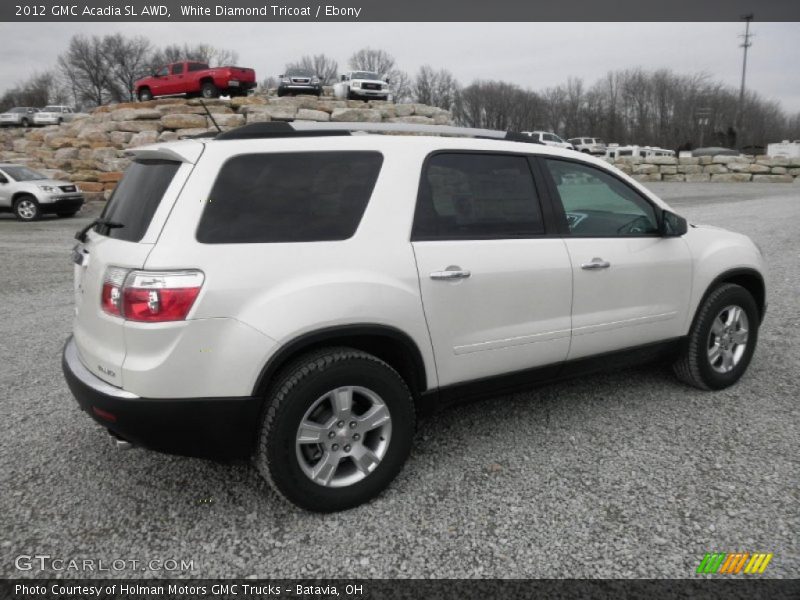 White Diamond Tricoat / Ebony 2012 GMC Acadia SL AWD