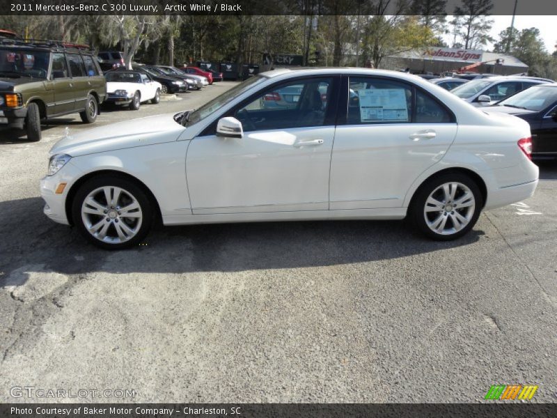 Arctic White / Black 2011 Mercedes-Benz C 300 Luxury