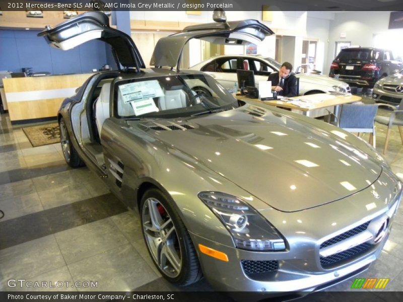 AMG Imola Grey Metallic / designo Porcelain 2012 Mercedes-Benz SLS AMG