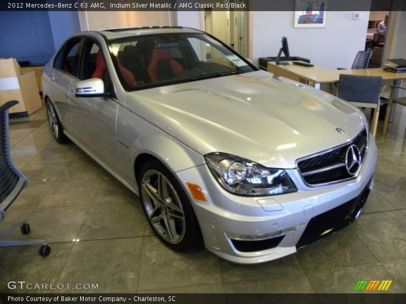 Iridium Silver Metallic / AMG Classic Red/Black 2012 Mercedes-Benz C 63 AMG