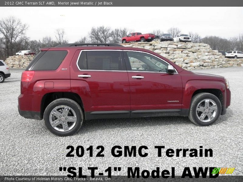 Merlot Jewel Metallic / Jet Black 2012 GMC Terrain SLT AWD