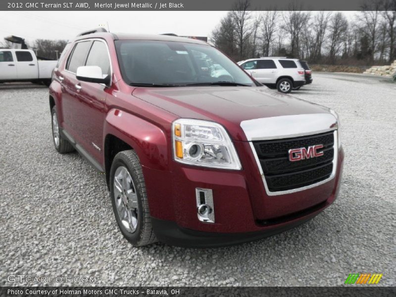Merlot Jewel Metallic / Jet Black 2012 GMC Terrain SLT AWD