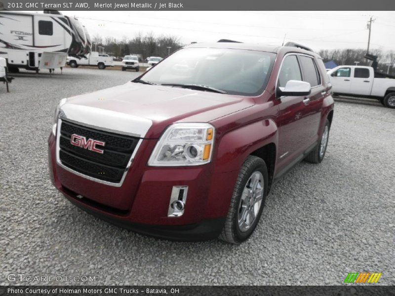 Merlot Jewel Metallic / Jet Black 2012 GMC Terrain SLT AWD