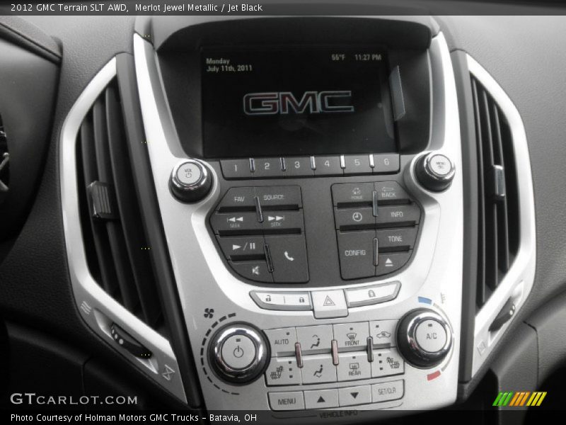 Merlot Jewel Metallic / Jet Black 2012 GMC Terrain SLT AWD