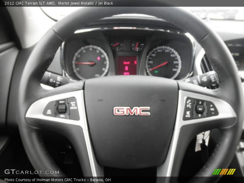 Merlot Jewel Metallic / Jet Black 2012 GMC Terrain SLT AWD