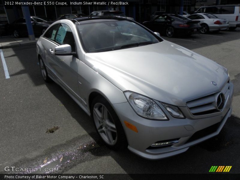 Iridium Silver Metallic / Red/Black 2012 Mercedes-Benz E 550 Coupe