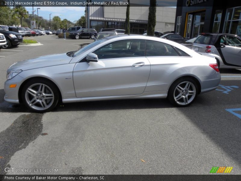 Iridium Silver Metallic / Red/Black 2012 Mercedes-Benz E 550 Coupe