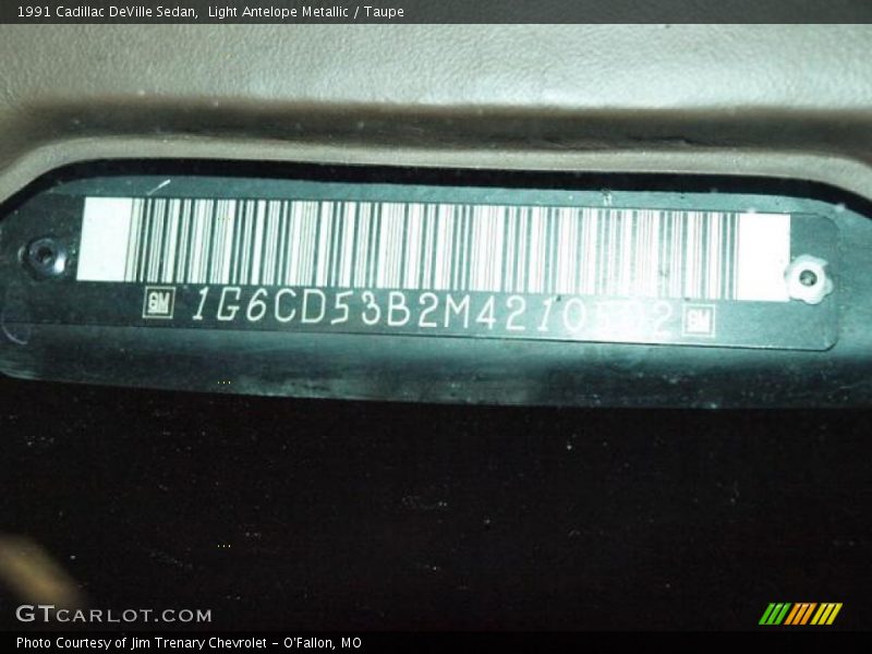 Light Antelope Metallic / Taupe 1991 Cadillac DeVille Sedan