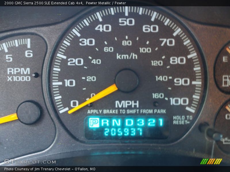 Pewter Metallic / Pewter 2000 GMC Sierra 2500 SLE Extended Cab 4x4