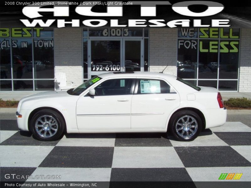 Stone White / Dark Khaki/Light Graystone 2008 Chrysler 300 Limited